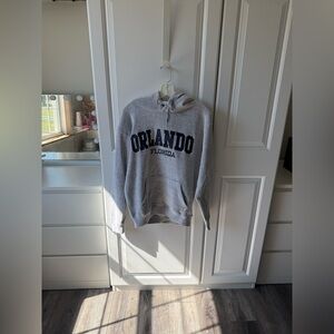 Grey and navy women’s Orlando Florida hoodie